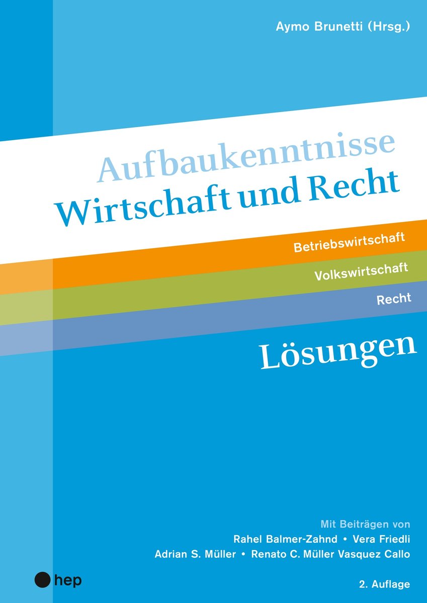 Aufbaukenntnisse Wirtschaft und Recht Lösungen